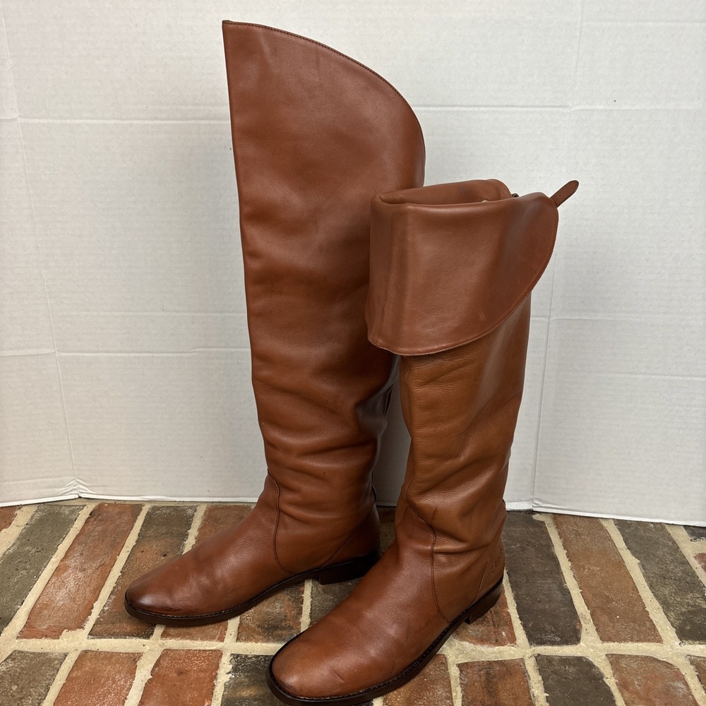 Coach Cheyenne OTK  Leather Riding Boots Women's Size 11M Vintage 90's New Soles - Picture 8 of 11